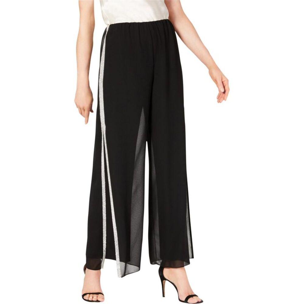 28th & Park Womens Rhinestone Trim Casual Wide Leg Pants, NWT